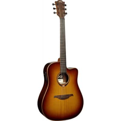 Lag T118dce-brs Tramontane 118 Dreadnought Cutaway Electro Brown Shadow