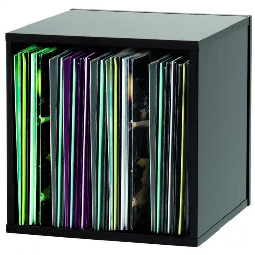 RECORD BOX BLACK 110 VINYLES