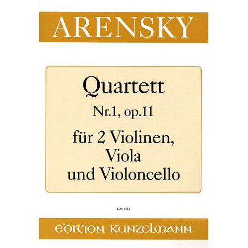 ARENSKY A.S. - QUATUOR A CORDES N°1 OP.11