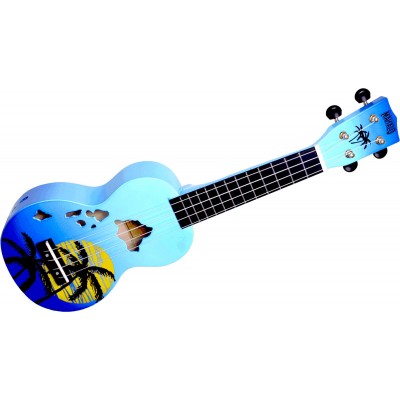 Ukuleles Soprano Hawaiian Islands Finish Hawaii Islands Blue Glossy