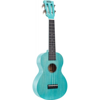 Island Concert Ukulele Aqua Blue + Cover