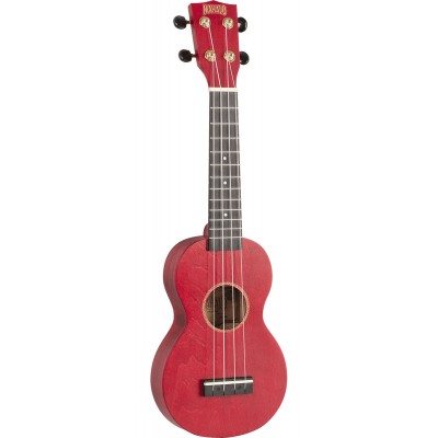 MAHALO Ukulélé Soprano Slim Rouge Satin + Housse