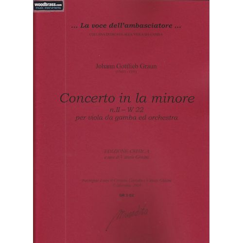 GRAUN J. G. - CONCERTO EN LA MINEUR - VDG, CORDES ET BC 