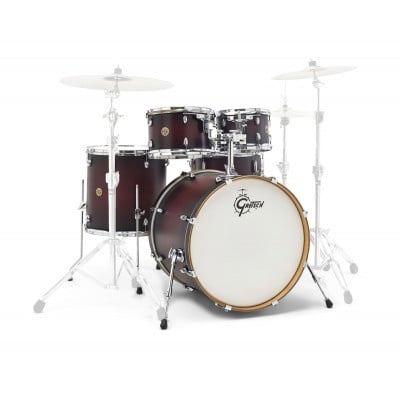 Gretsch Drums Cm1-e825-sdcb - Catalina Maple 2014 Fusion Rock 22-10-12-16tb-14x6.5 Satin Deep Cherry Burst