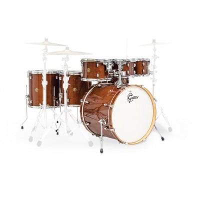 Gretsch Drums Catalina Maple 7 Futs22/8/10/12/14/16/14sd Walnut Glaze Cm1-e826p-wg Marron Naturelle