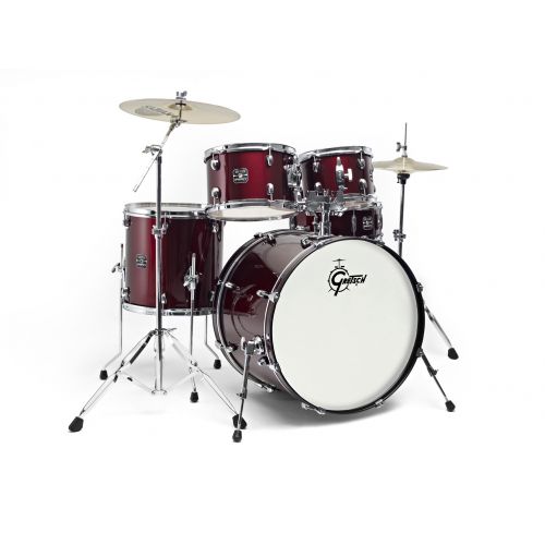 GRETSCH DRUMS NEW ENERGY FUSION 20 WINE RED + CYMBALES PAISTE 101