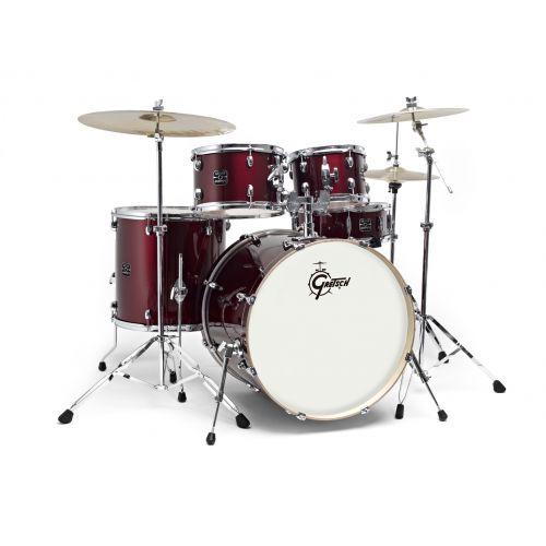 GRETSCH DRUMS GE2-E825TK-WR - NEW ENERGY STAGE 22" WINE RED+ SABIAN CYMBALS SBR