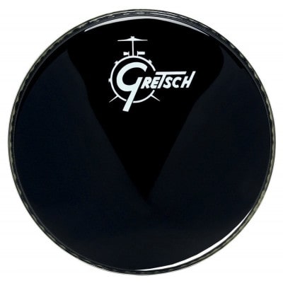 GRETSCH DRUMS AMBASSADOR EBONY 26" LOGO GRETSCH DRUMS RESONANCE