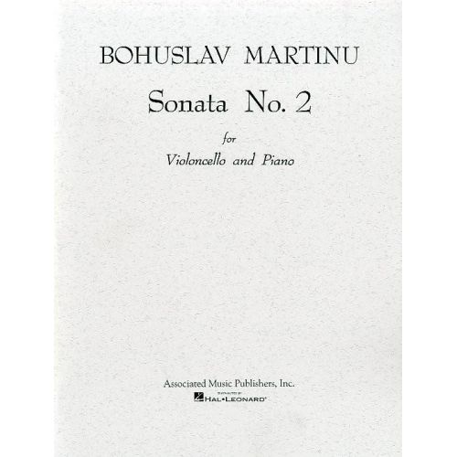 MARTINU BOHUSLAV - SONATE N°2 - VIOLONCELLE ET PIANO