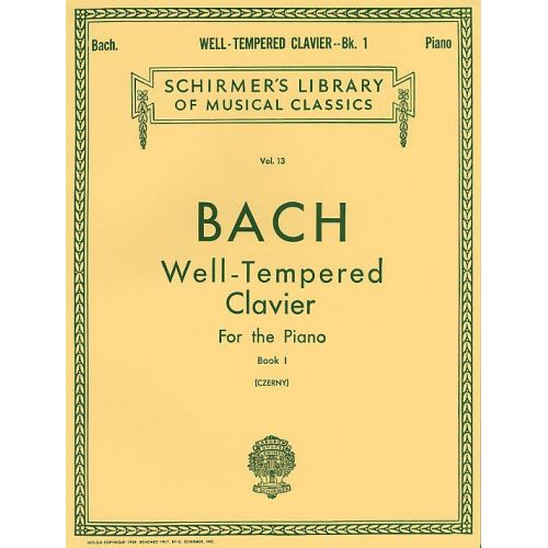 J.S BACH WELL-TEMPERED CLAVIER FOR THE PIANO BOOK I - PIANO SOLO