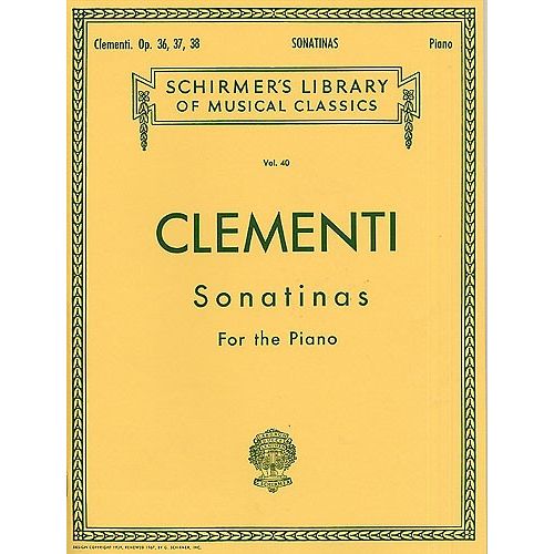 MUZIO CLEMENTI SONATINAS FOR THE PIANO OP.36-38 - PIANO SOLO