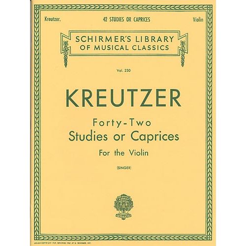 RODOLPHE KREUTZER FORTY-TWO STUDIES OR CAPRICES - VIOLIN