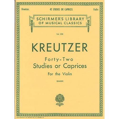 SCHIRMER Rodolphe Kreutzer FORTY-two Studies Or Caprices - Violin