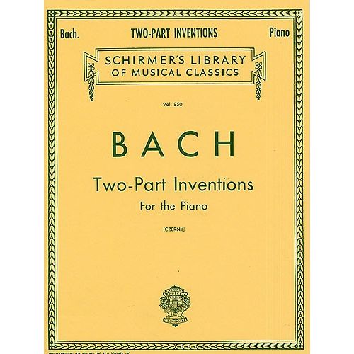 J.S. BACH FIFTEEN TWO-PART INVENTIONS - PIANO SOLO