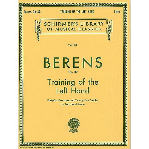 HERMANN BERENS TRAINING THE LEFT HAND OP.89 - PIANO SOLO