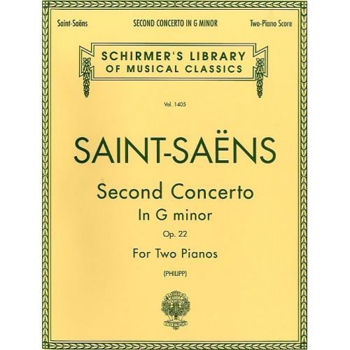 CAMILLE SAINT-SAENS PIANO CONCERTO NO.2 IN G MINOR OP.22 - TWO PIANOS | Woodbrass.com