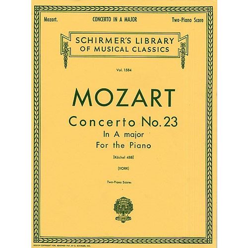 SCHIRMER Mozart - Piano Concerto No.23 In A Major - Two Pianos