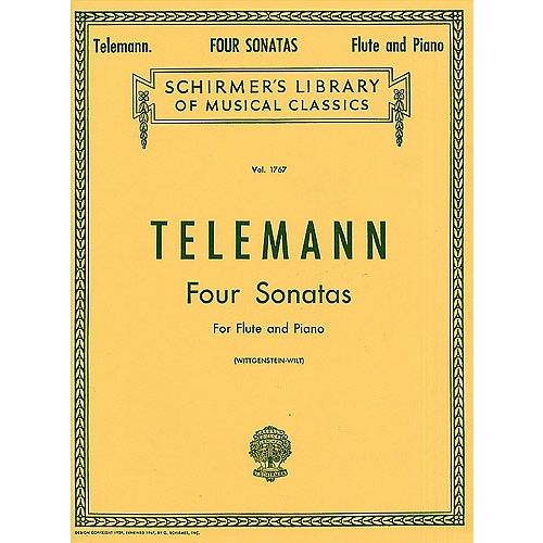 SCHIRMER TELEMANN G.P. FOUR SONATAS FOR FLUTE AND PIANO