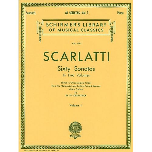 SCHIRMER DOMENICO SCARLATTI SIXTY SONATAS VOLUME ONE - HARPSICHORD