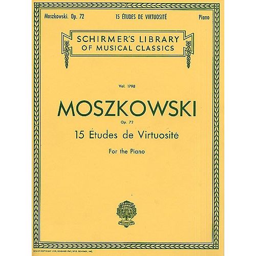MORITZ MOSZKOWSKI FIFTEEN ETUDES VIRTUOSITIE OP.72 - PIANO SOLO
