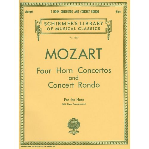 MOZART - FOUR HORN CONCERTOS AND CONCERT RONDO HN - HORN