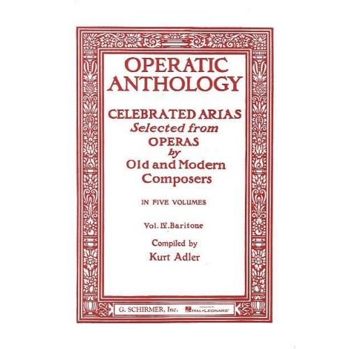 HAL LEONARD Operatic Anthology Vol.4 - Baryton et Piano