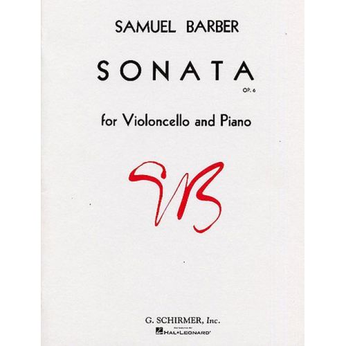 SCHIRMER BARBER S. - SONATA OP. 6 - VIOLONCELLE ET PIANO