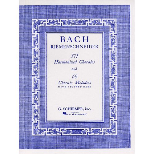 J.S. BACH - 371 HARMONIZED CHORALES AND 69 CHORALE MELODIES WITH FIG BASS - PIANO SOLO