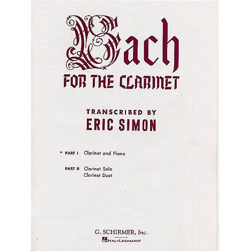 BACH FOR THE CLARINET PART 1 (CLARINETTE / PIANO)