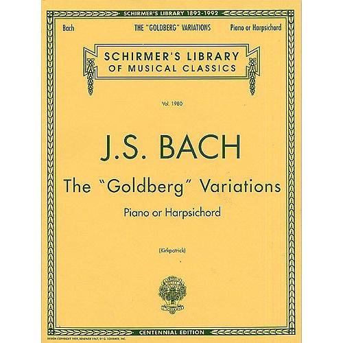 SCHIRMER J.S. BACH THE GOLDBERG VARIATIONS - HARPSICHORD