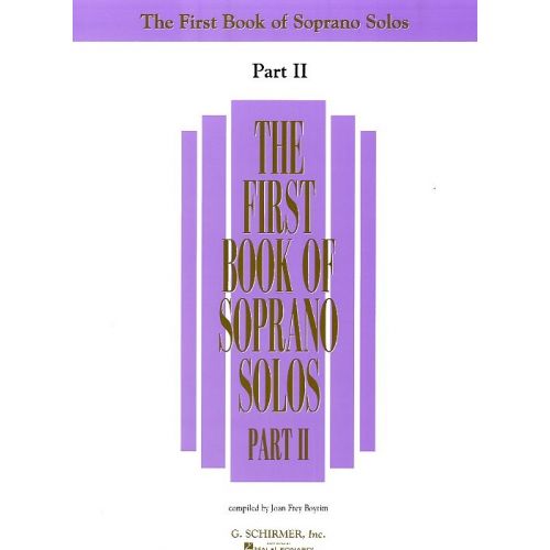 THE FIRST BOOK OF SOPRANO SOLOS PART II - SOPRANO