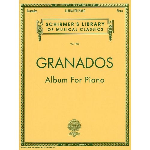 ENRIQUE GRANADOS ALBUM - PIANO SOLO