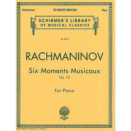 SERGEI RACHMANINOV - SIX MOMENTS MUSICAUX OP.16 - PIANO SOLO