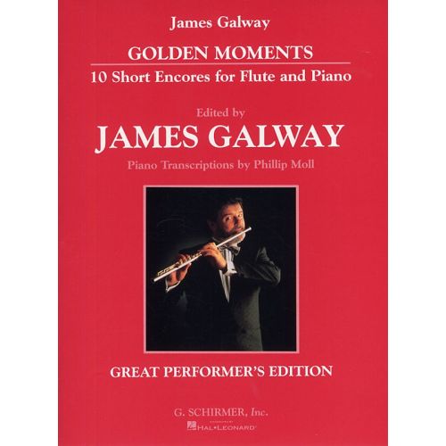 SCHIRMER GOLDEN MOMENTS 10 SHORT ENCORES FOR FLUTE AND PIANO