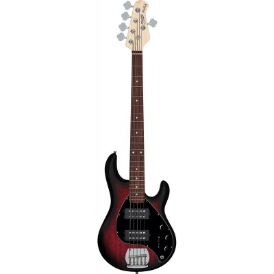 STERLING GUITARS Stingray Ray5 Hh Ruby Red Burst Satin