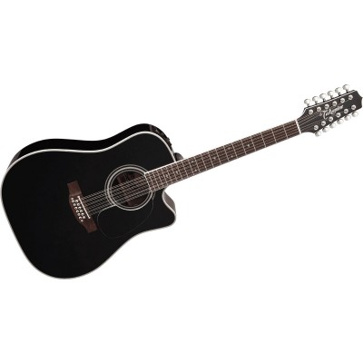 TAKAMINE Japan Ef381Sc Dreadnought 12 Black