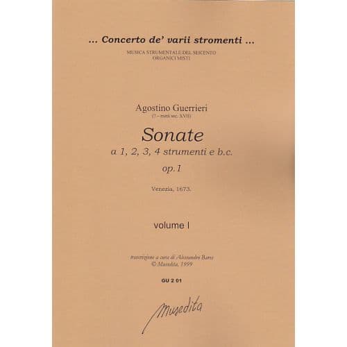 GUERRIERI A. - SONATE OP. 1 - VIOLON