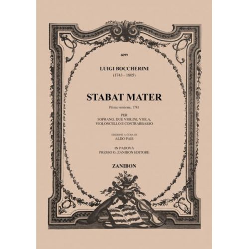 BOCCHERINI L. - STABAT MATER - VIOLONS, ALTO ET VIOLONCELLE