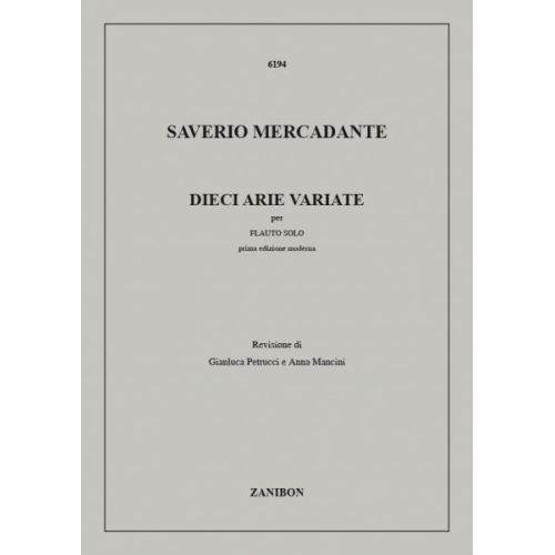 MERCADANTE S. - DIECI ARIE VARIATE - FLUTE