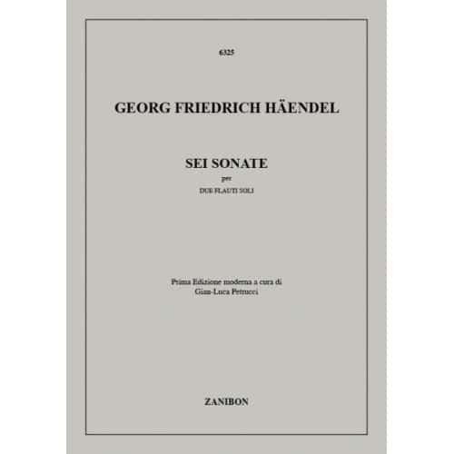 RICORDI HAENDEL G.F. - SEI SONATE - 2 FLUTES