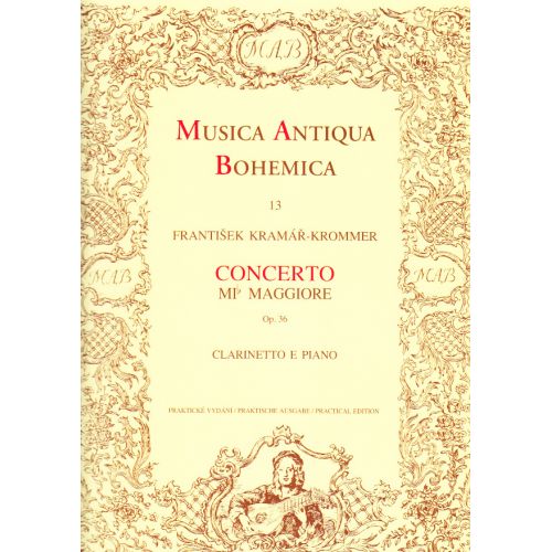 KRAMAR-KROMMER - CONCERTO MIB MAGGIORE OP.36 - CLARINETTE, PIANO