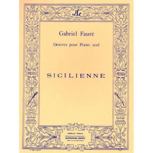 FAURE G. - FAURE G. - SICILIENNE OP. 78 - PIANO 