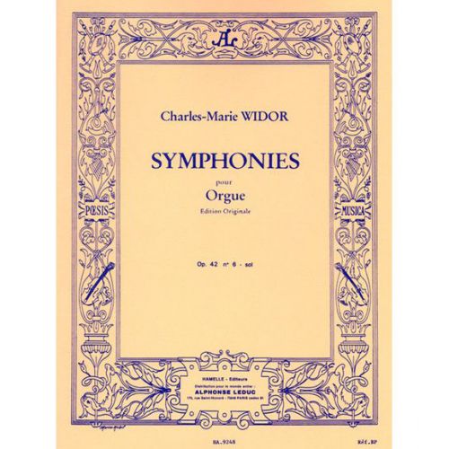 HAMELLE EDITEURS WIDOR C.M. - SYMPHONIE POUR ORGUE OP.42 N°6