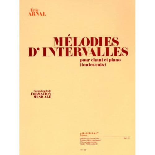 ARNAL ERIC - MELODIES D'INTERVALLES POUR CHANT ET PIANO (TOUTES VOIX)