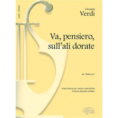 PARTITION CLASSIQUE - VERDI G. - VA PENSIERO DA NABUCCO - PIANO, CHANT