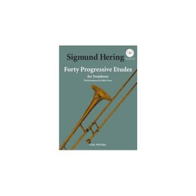 CARL FISCHER HERING - 40 ETUDES PROGRESSIVES POUR TROMBONE + AUDIO EN LIGNE 