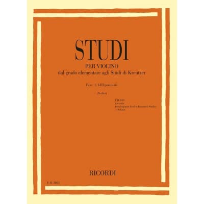 STUDI PER VIOLINO - FASC. I: I-III POSIZIONE