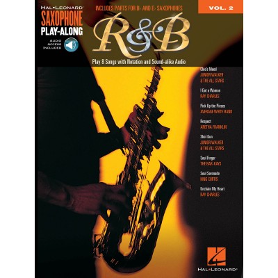 Hal Leonard Saxophone Play Along Vol.2 - R&B + Audio En Ligne