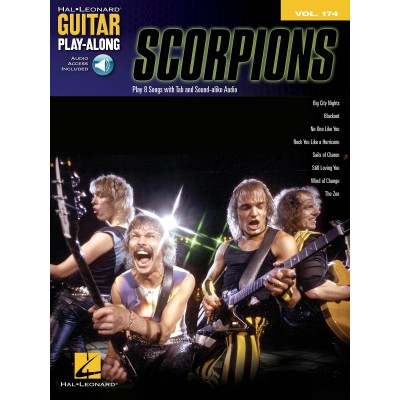 SCORPIONS - GUITAR PLAY ALONG VOL.174 + AUDIO TRACKS - GUITARE TAB 