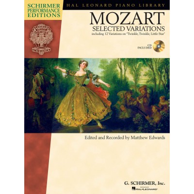 SCHIRMER PERFORMANCE EDITIONS MOZART SELECTED VARIATIONS PIANO + AUDIO TRACKS - PIANO SOLO